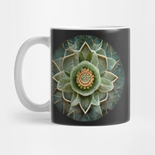 Succulent lotus flower mandala Mug